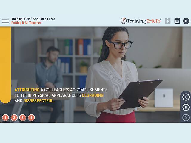 TrainingBriefs® She Earned That